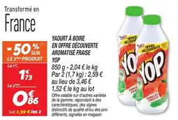 Netto YOP YAOURT À BOIRE AROMATISÉ FRAISE offre