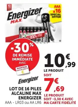 Bi1 Energizer piles AAA offre