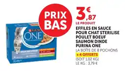 Bi1 PURINA ONE EFFILES EN SAUCE POUR CHAT STERILISE offre