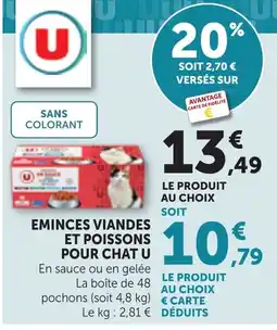 Bi1 U Eminces viandes et poissons pour chat offre