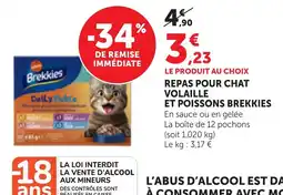 Bi1 BREKKIES REPAS POUR CHAT offre