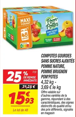 Netto Pom'Potes Compotes gourdes offre