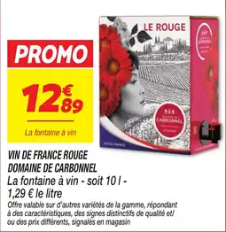 Netto DOMAINE DE CARBONNEL VIN DE FRANCE ROUGE offre
