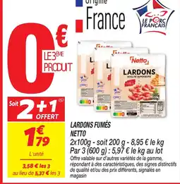 Netto Netto Lardons fumés offre