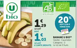 Bi1 U bio banane offre