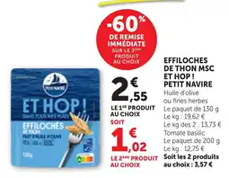 Maximarché Petit Navire Effilochés de thon offre