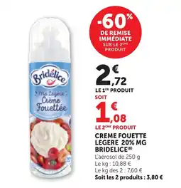Maximarché Bridelice Crème Fouettée offre