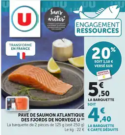 Maximarché U Pave de saumon atlantique des fjords de norvege offre