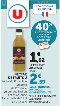 Maximarché NECTAR DE FRUITS U offre