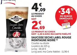 Maximarché Montagne Noire Saucisse sèche offre