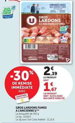 Maximarché U Gros lardons fumés offre