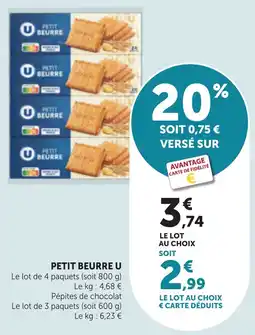 Maximarché PETIT BEURRE U offre