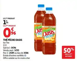 Auchan Supermarché Oasis Thé Pêche Ice Tea offre