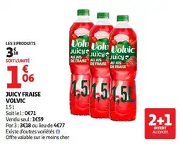 Auchan Supermarché Volvic Juicy Fraise offre