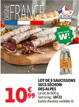 Auchan Supermarché Saucisson Secs Séchoir Des Alpes offre