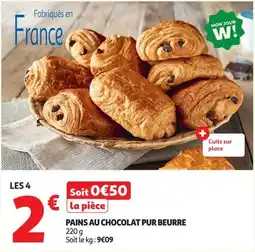 Auchan Supermarché PAINS AU CHOCOLAT PUR BEURRE offre
