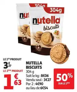 Auchan Supermarché Nutella Biscuits offre