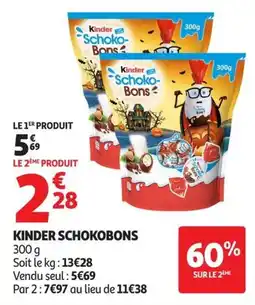 Auchan Supermarché Kinder SchokoBons offre