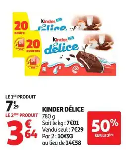 Auchan Supermarché Kinder Délice offre
