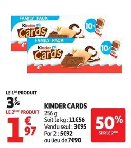 Auchan Supermarché Kinder Cards offre