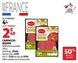Auchan Supermarché BIGARD Carpaccio offre