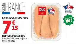 Auchan Supermarché DUC Filets de poulet offre