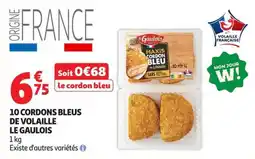 Auchan Supermarché Le Gaulois Cordon bleu offre