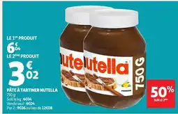 Auchan Supermarché Nutella Pâte à tartiner offre