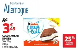 Auchan Supermarché Kinder Coeur au lait offre