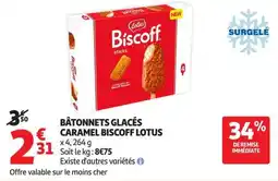 Auchan Supermarché Lotus Biscoff sticks offre