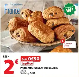 Auchan Supermarché PAINS AU CHOCOLAT PUR BEURRE offre