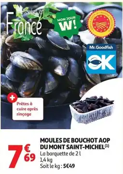 Auchan Supermarché Mr.Goodfish MOULES DE BOUCHOT AOP offre