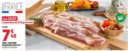 Auchan Supermarché LE PORC FRANÇAIS PORC : POITRINE TRANCHÉE AVEC OS offre