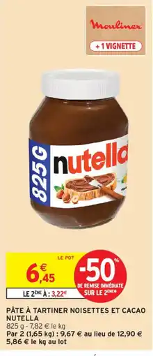 Intermarché Nutella Pâte à tartiner noisettes et cacao offre