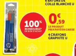 Hyper U U CRAYONS GRAPHITE offre