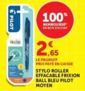 PILOT STYLO ROLLER EFFACABLE FRIXION BALL BLEU