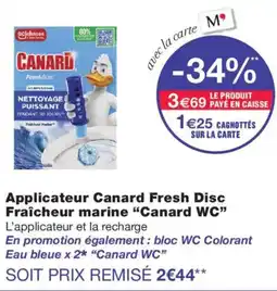 Monoprix Canard WC Applicateur canard fresh disc fraîcheur marine offre