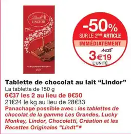 Monoprix Lindt Lindor offre