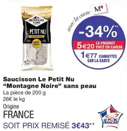 Monoprix Montagne Noire Le Petit Nu offre