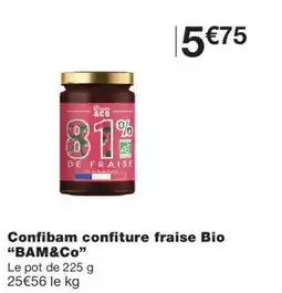 Monoprix BAM&Co confiture fraise Bio offre