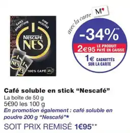 Monoprix Nescafé Café soluble en stick offre