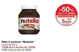 Monoprix Nutella Pâte à tartiner offre