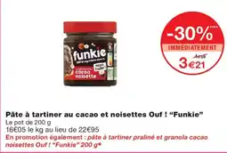 Monoprix Funkie pâte à tartiner cacao noisette offre
