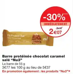 Monoprix Nu3 Fit Protein Bar offre