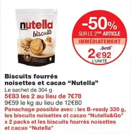 Monoprix Nutella biscuits offre