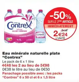 Monoprix Contrex Eau minérale naturelle plate offre