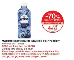 Monoprix Lenor Adoucissant liquide Envolée d'air offre