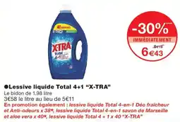 Monoprix Total Lessive liquide 4+1 "X-TRA" offre