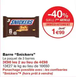 Monoprix SNICKERS Barre offre