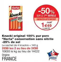 Monoprix Herta Knacki offre